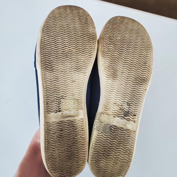 Navy canvas slip on sneakers - Picture 4 of 5